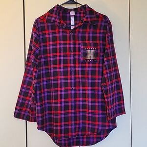 Savage X Fenty Night Star Chaser Flannel Sleep Top